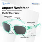 Stylish Safety Glasses Anti-Fog Scratch Jade Tinted Smoke - 2PC