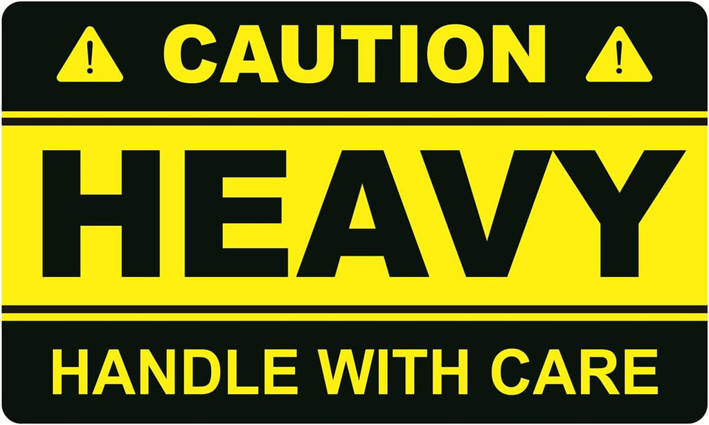 3x5inch 50pcs Large Caution Heavy Handle with Care Shipping Sticker
