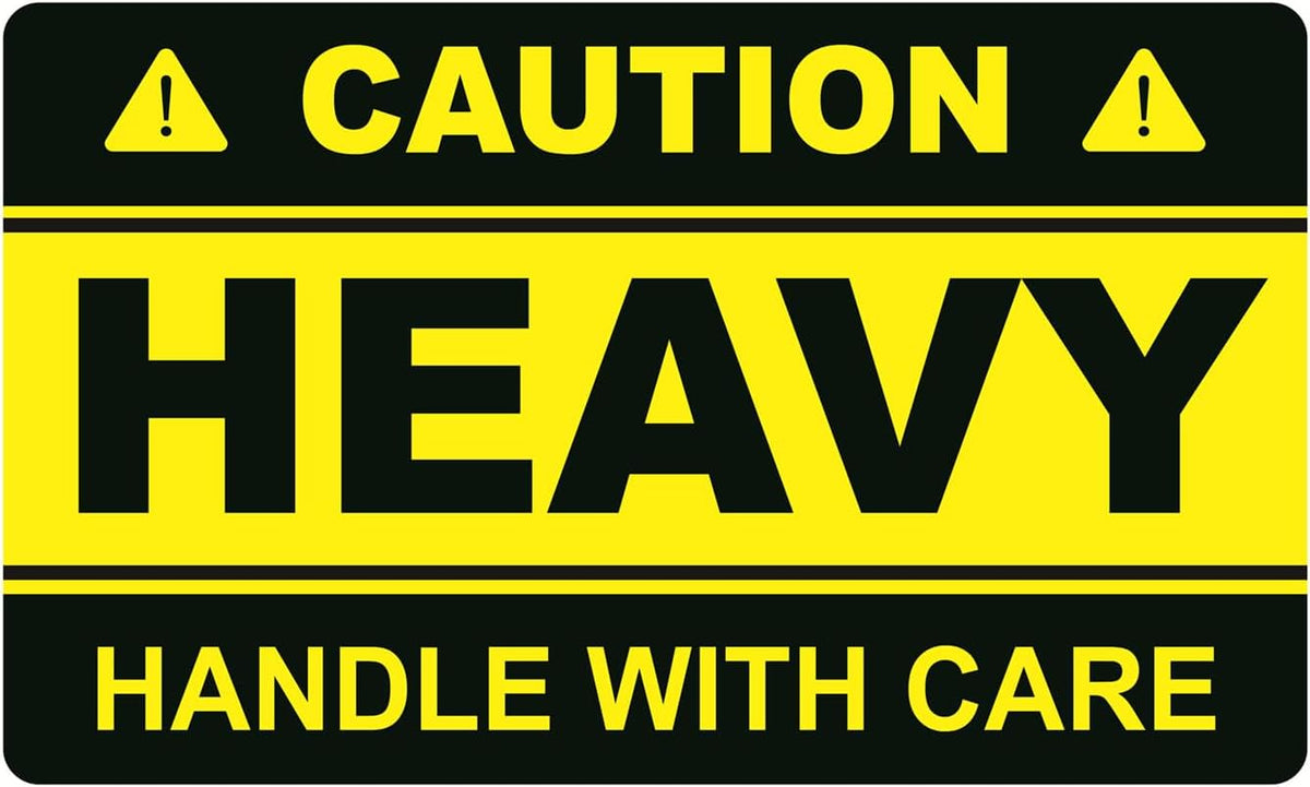 3x5inch 50pcs Large Caution Heavy Handle with Care Shipping Sticker