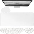 Gel Cloud Keyboard and Mouse Wrist Rest Set Cloud Silicone Clear Mouse Pad with Wrist Rest Extended Frosted Desk Mat