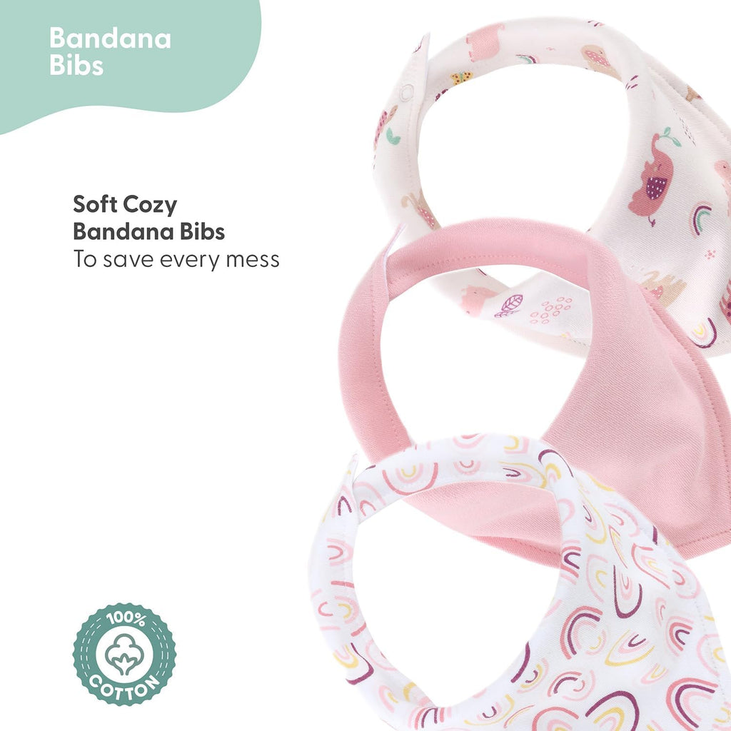Baby Layette Gift Set for Girls - 23 Piece Newborn Girl Gift Sets, Baby Clothes & Essentials - Rainbow Safari