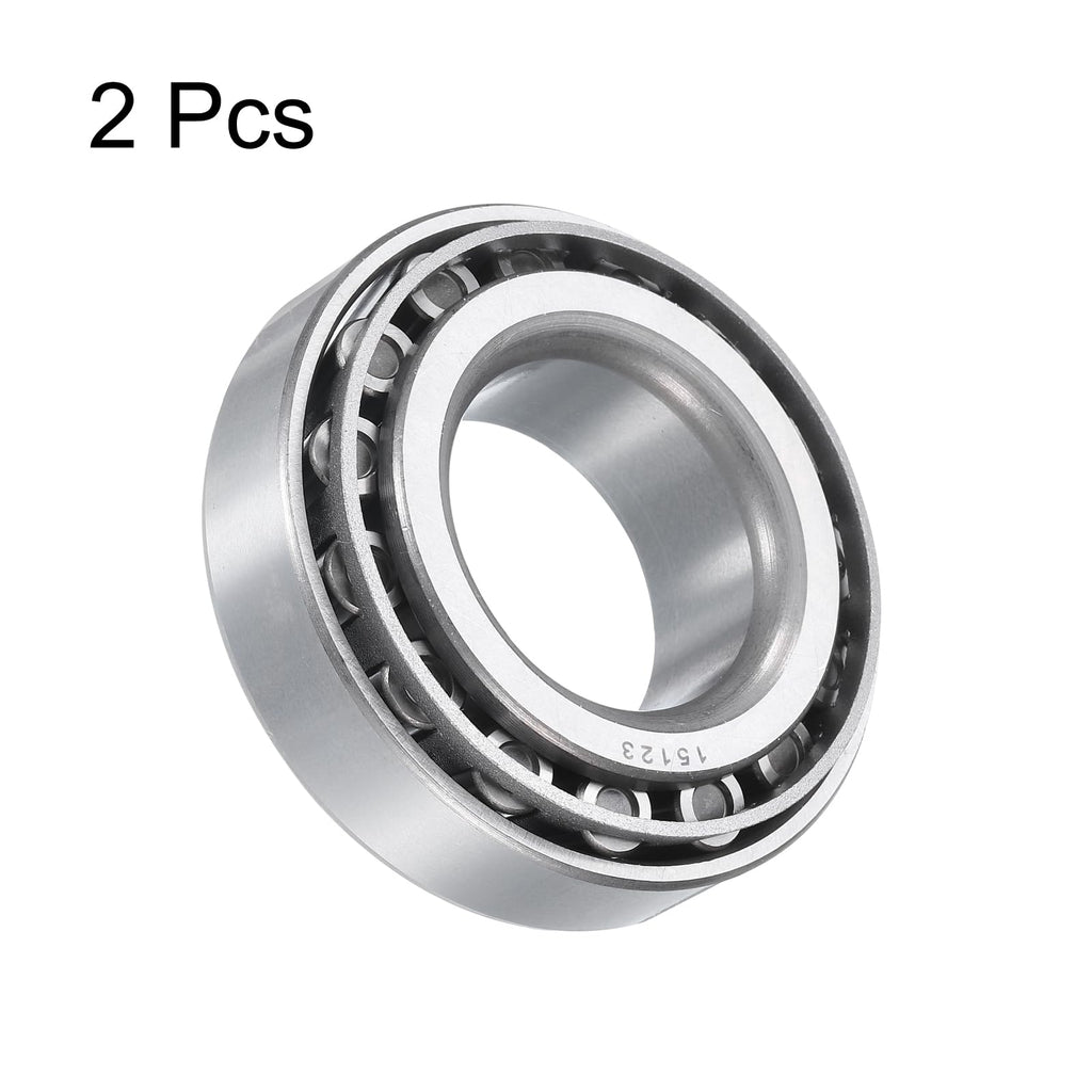 uxcell 2pcs 15123/15245 Tapered Roller Bearing Cone and Cup, 1.25" Bore x 2.4409" OD x 0.715" Thick, Chrome Steel Taper Bearing Set, ABEC-5