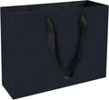 Large Paper Gift Bags with Handles, Black, 20 Pack, 13x5x10 IN