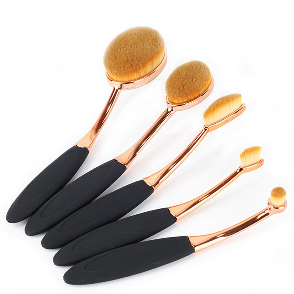 Oval Foundation Brush 5 Pcs Toothbrush makeup brushes Fast Flawless Application Liquid Cream Powder Foundation