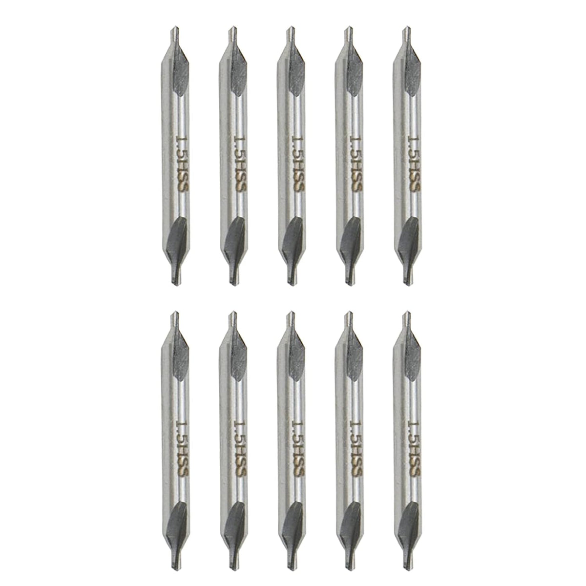 Center Bits Drill 1.5mm Tip Diameter HSS Center Spotting Drill Bit Countersink Tools for Lathe Metalworking -10pcs