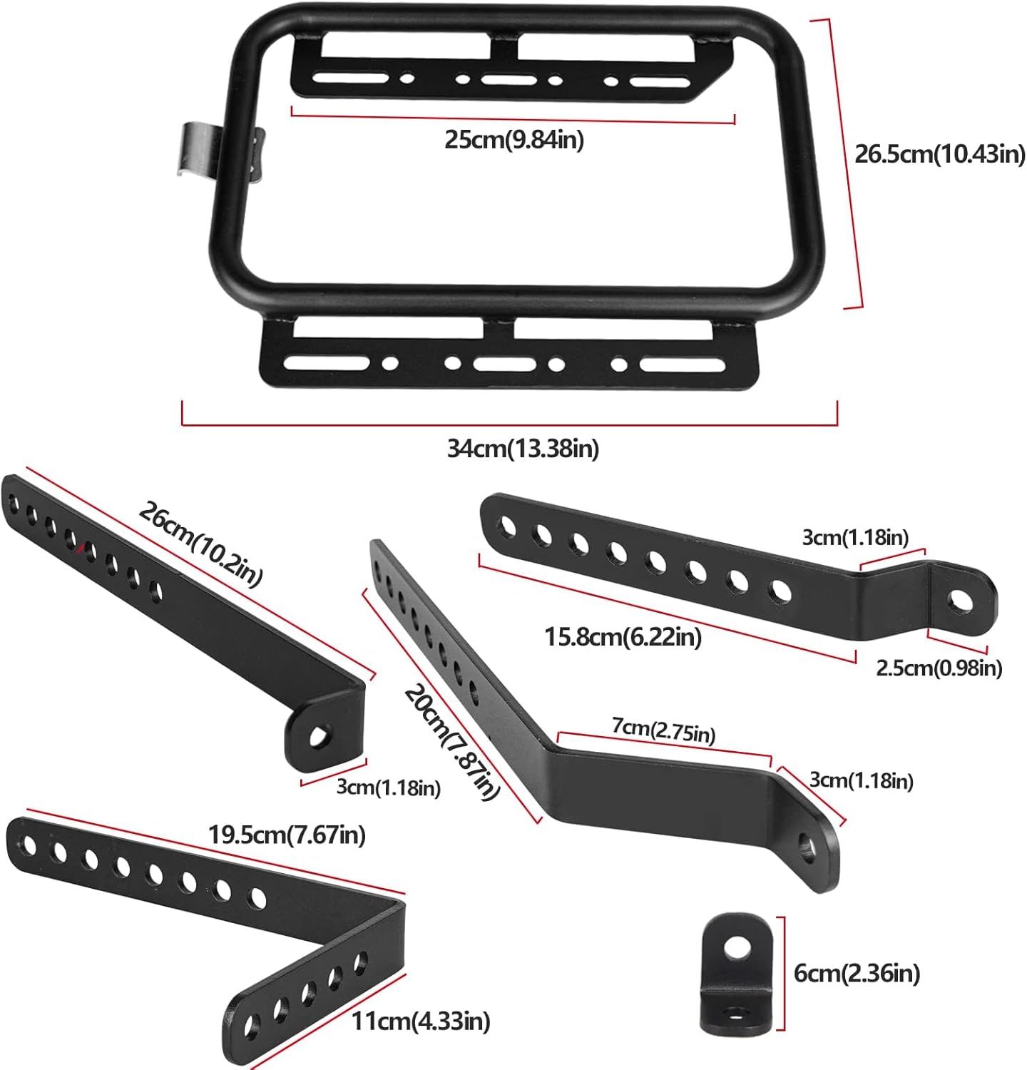 Universal Conversion Support Racks Upgrade Detachable Mounting Bracket Kit Aluminum Alloy Support Bar Fit For