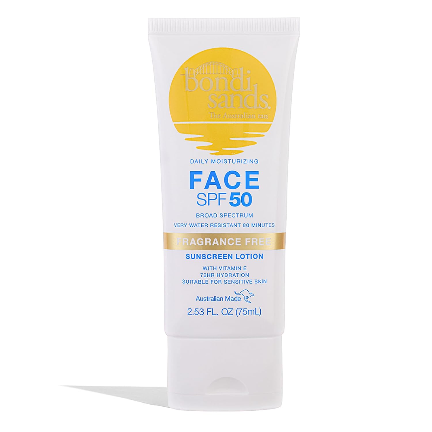 Fragrance Free Daily Sunscreen Face Lotion SPF 50 | Hydrating UVA + UVB Protection, Non-Greasy, Gentle, Water