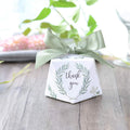 Diamond Shape Green Forest Style Candy Boxes Wedding Favors Bomboniere Paper Party Chocolate Gift Box 50pcs