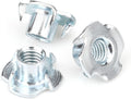 5/16"-18 100 Pcs Threaded Inserts T Nuts, Zinc-Plated