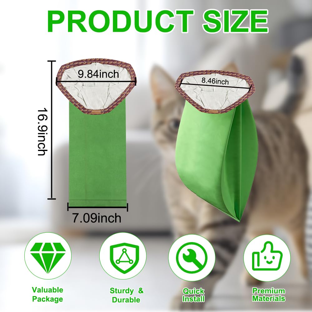 5 Pack 107313 Backpack Vacuum Bags Compatible with ProTeam 10 QT Vacuum