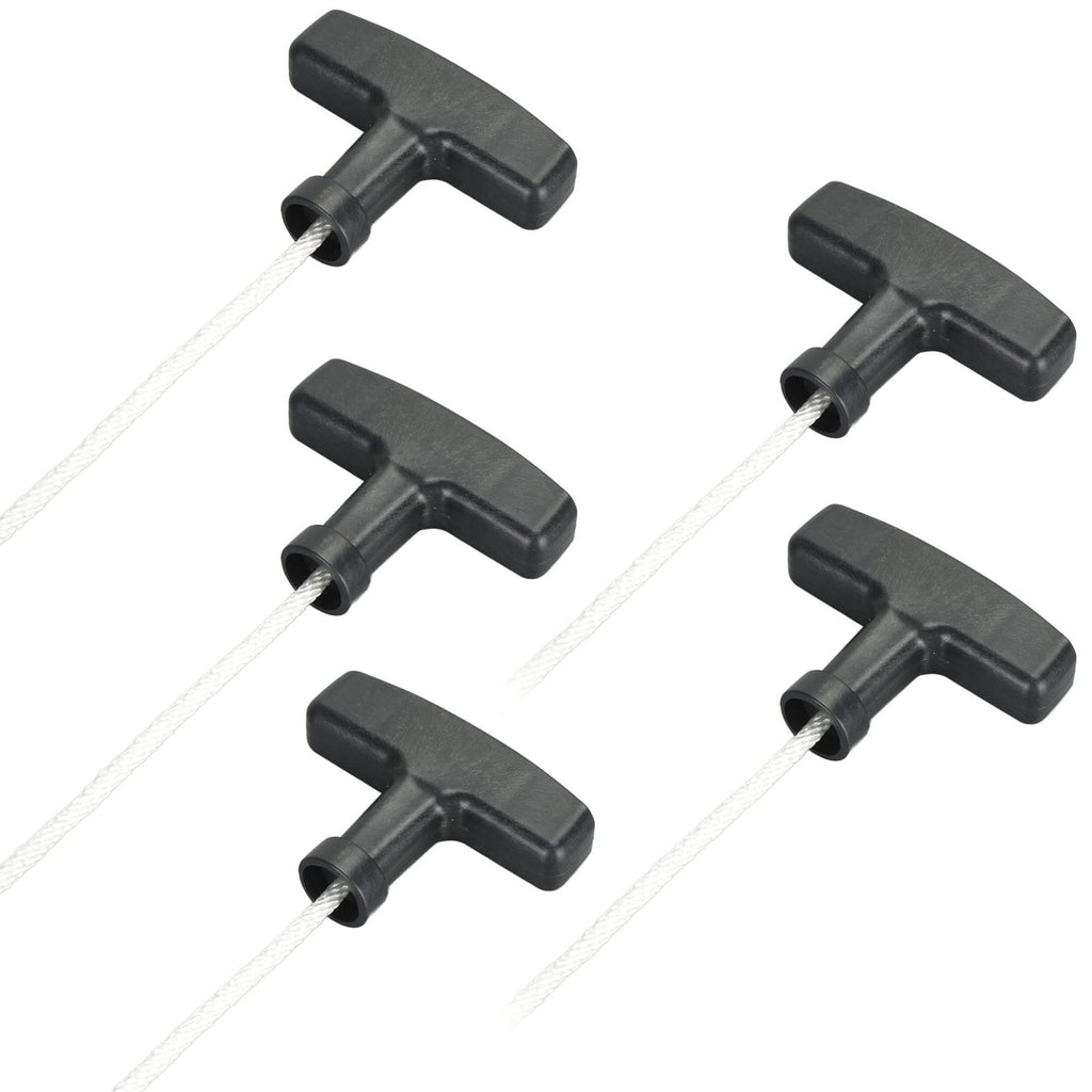 5pcs Engine Starter Handle, Lawn Mower Pull Cords 125cm Handle Pull Starter for Lawn Mower Gasoline Generator