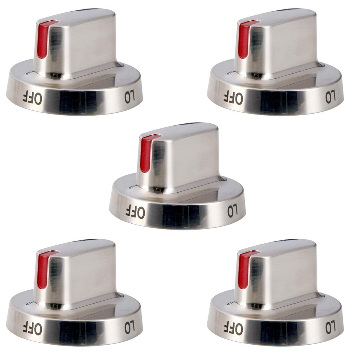 DG64-00472A Stove Knob Replacement Fit for Samsung, Stainless Steel Stove Knob Oven Knob Fit for Samsung, Replaces DG64-00473A DG64-00347A, Replacement Oven FX710BGS FX510BGS NX58F5500SS(5 Pack)