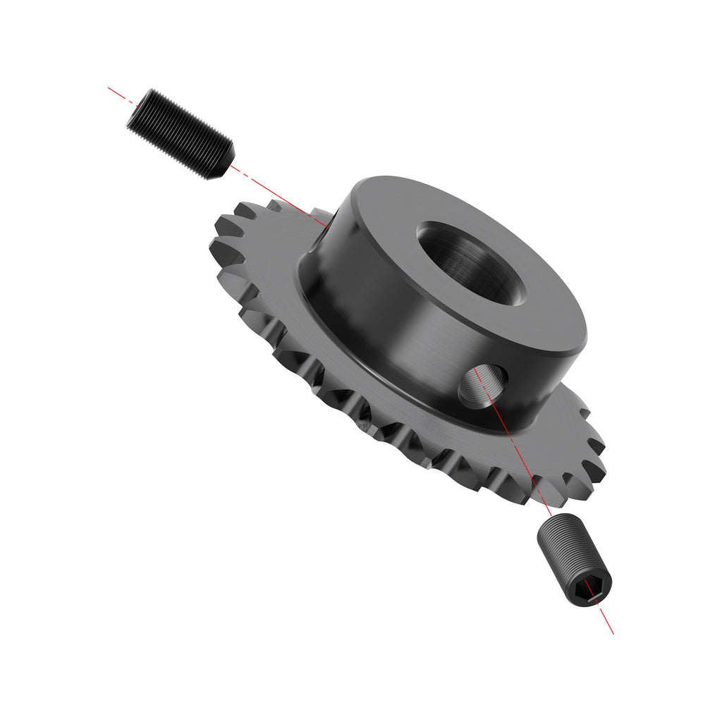 FOCMKEAS 25 Tooth Roller Chain Sprocket, 25 Chain, 19mm Bore