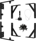 Fence Gate Kit Gate Hardware, Corner Brace Brackets Anti Sag Gate Kit Heavy Duty Gate Hardware for Wooden Fence,Shed