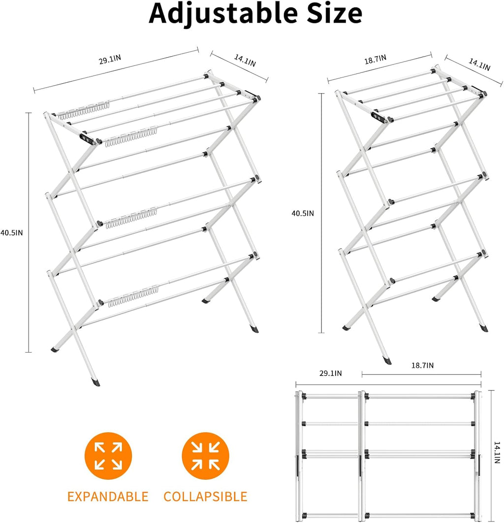 Foldable Drying Rack Clothing,Clothes Drying Rack Folding Indoor and Outdoor Rack,Laundry Drying Rack