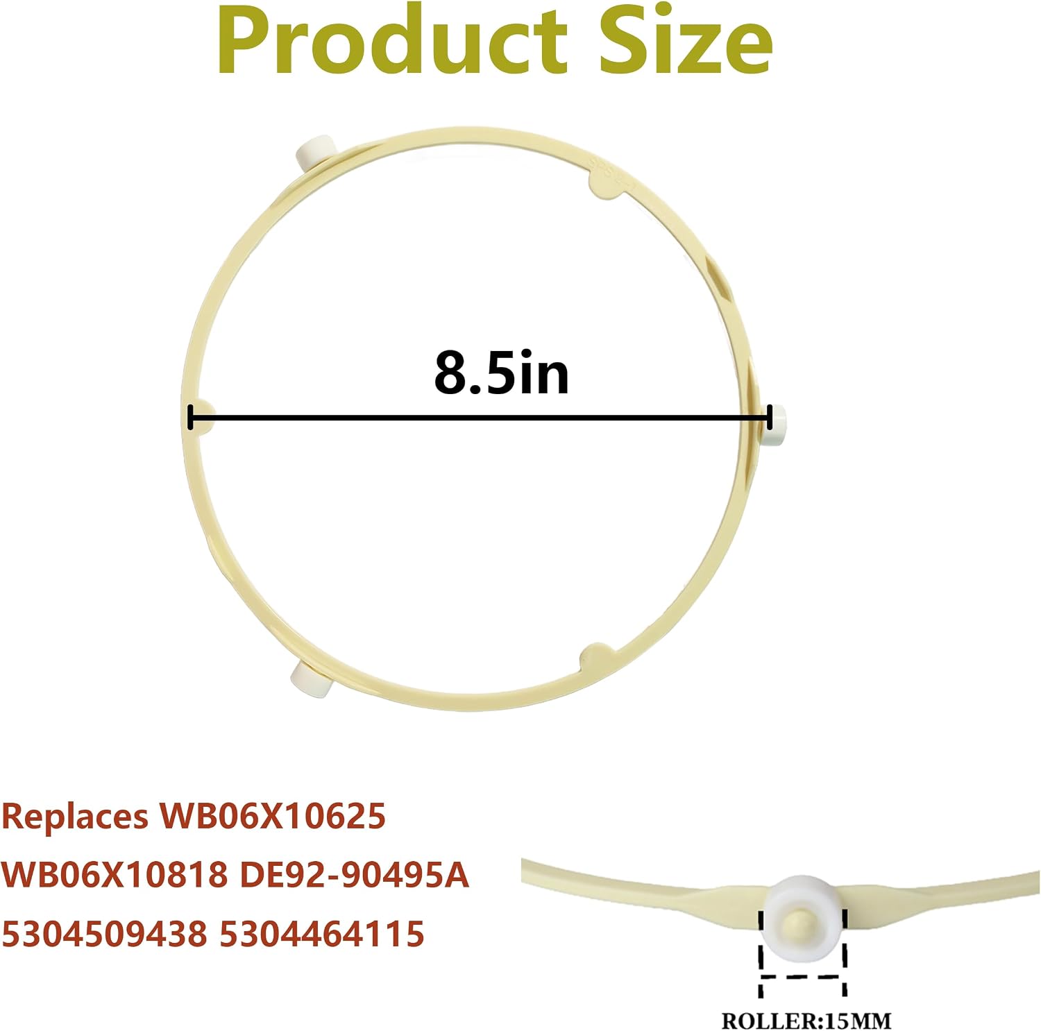 Microwave Turntable Support Roller Ring, Compatible with Samsung/GE/Frigidaire/Whirlpool/Maytag/Kenmore, Replaces