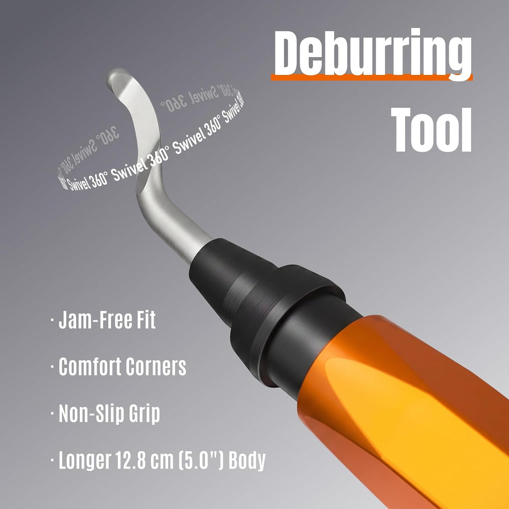 AFA Tooling Deburring Tool, 11 M2 HSS Blades, CNC Anodized Aluminum Handle