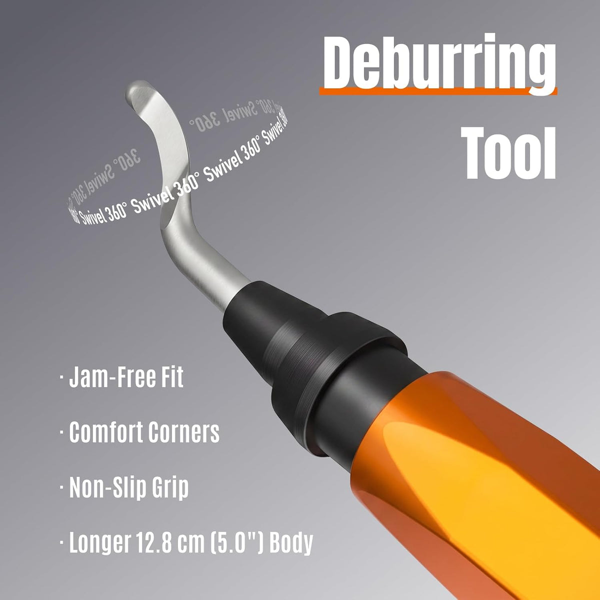 AFA Tooling Deburring Tool, 11 M2 HSS Blades, CNC Anodized Aluminum Handle