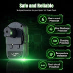 LORDONE 3000mAh P108 Replacement Battery for Ryobi 18V,2 Pack