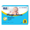 Hugs-of-Love Diapers Size 2 (12-18 lb) Baby Diapers - High Absorbency, Leak Protection, Soft Comfort, 152 Diapers per