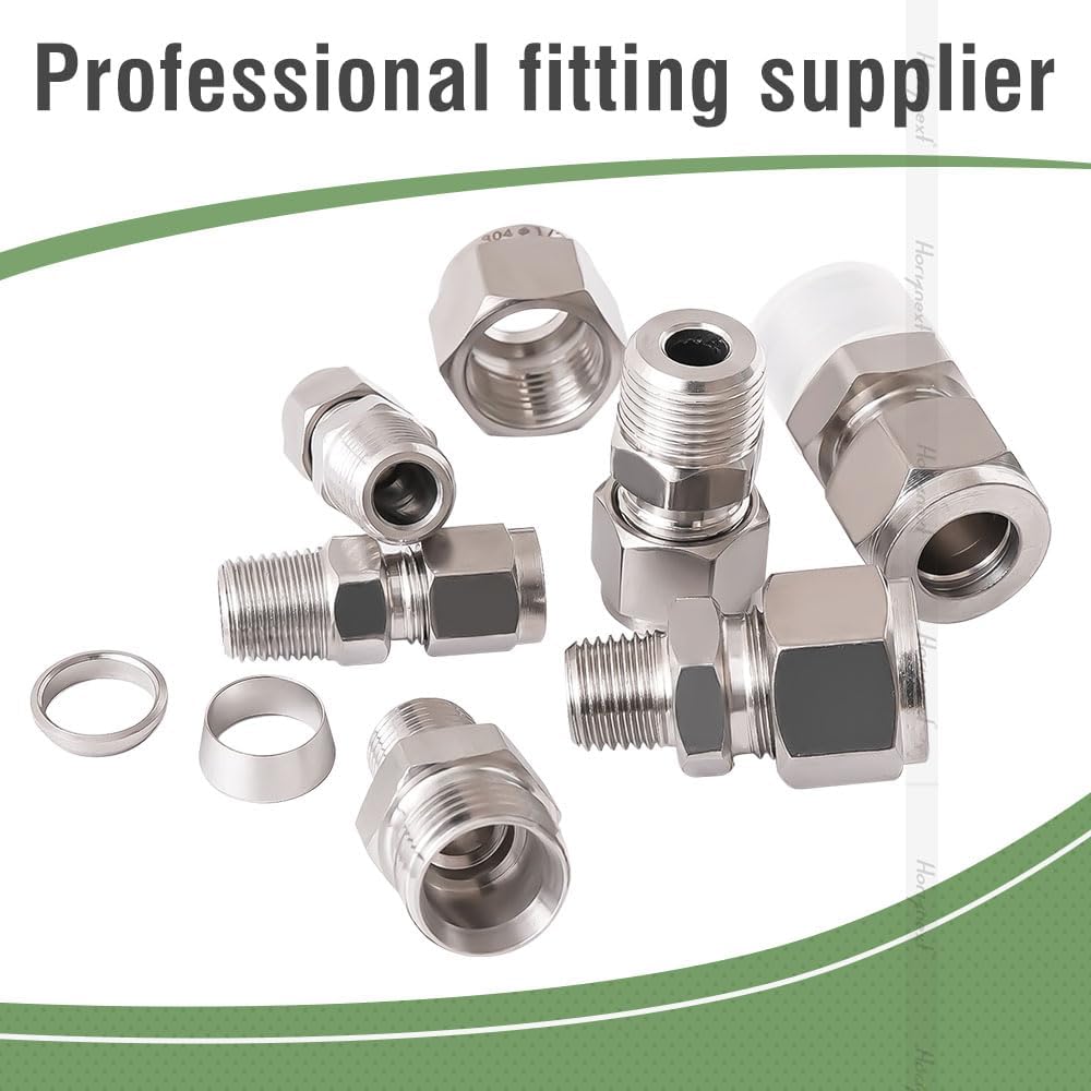 1/2 Compression Fitting, Stainless Steel 304 Tube Fittings, 1 Pc