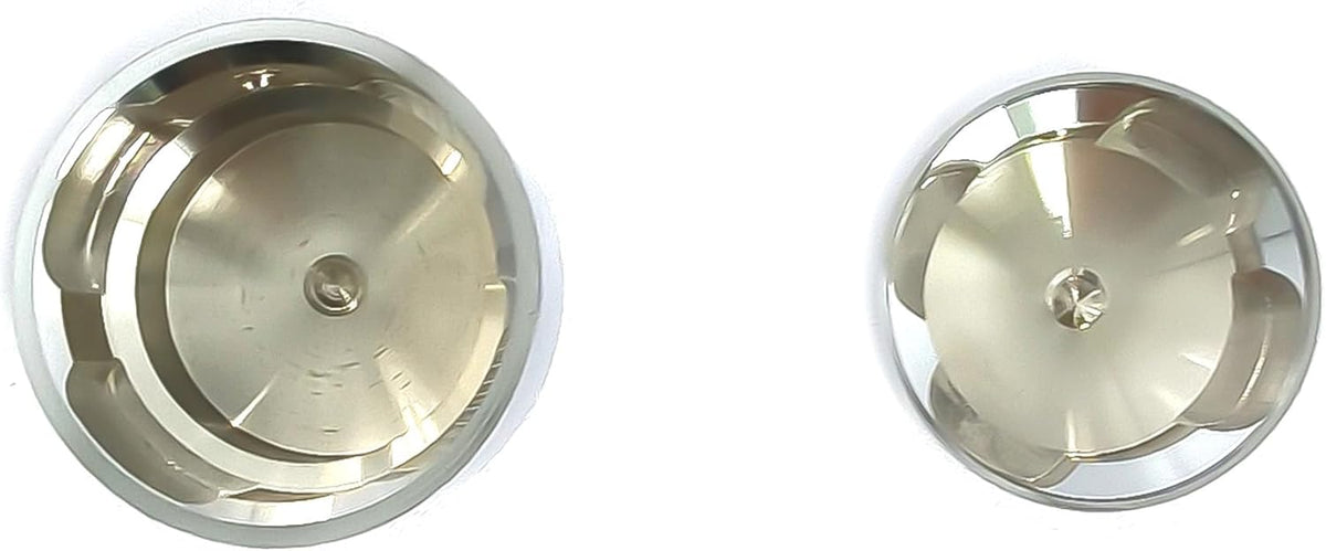 Motorcycle Real Axle Nut Caps Axle Nut Covers for Harley Softail FXST Slim FLS, Dyna FXD 2008-2017 (Chrome)