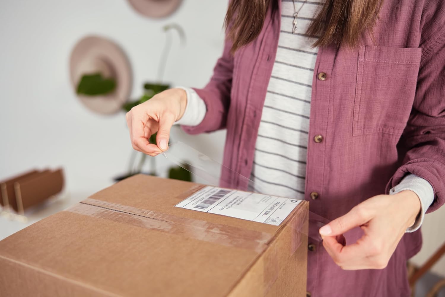 HD Clear Packing Tape Refills - 6 Rolls of Heavy Duty Shipping and Moving Packing Tape - Clear Strong Packaging Tape
