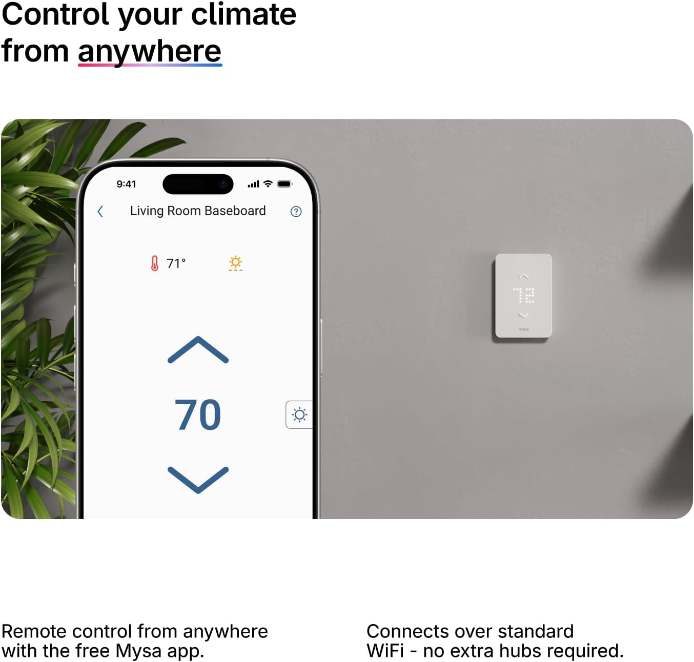 Smart Thermostat LITE for Electric Baseboard Heaters | Save Up to 26% on Heating | WiFi Programmable | 7-Day