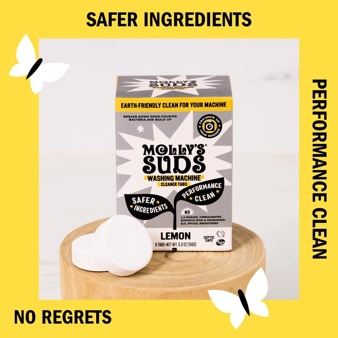 Washing Machine Cleaner | Removes Odors & Grime from Front & Top Loader Machines, Including HE (Citrus - 10 Tablets)