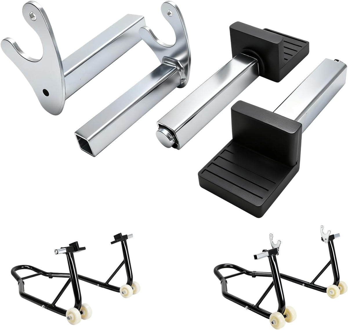 Motorcycle Lift Attachments U and L Shape Fork Swingarm Spool Stand