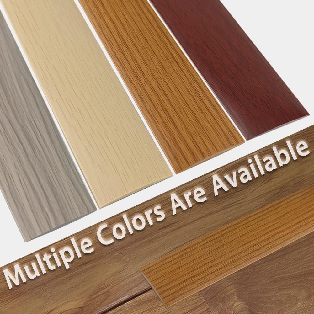 Vinyl Floor Transition Strip Self Adhesive 2" Wide, Wood Grain