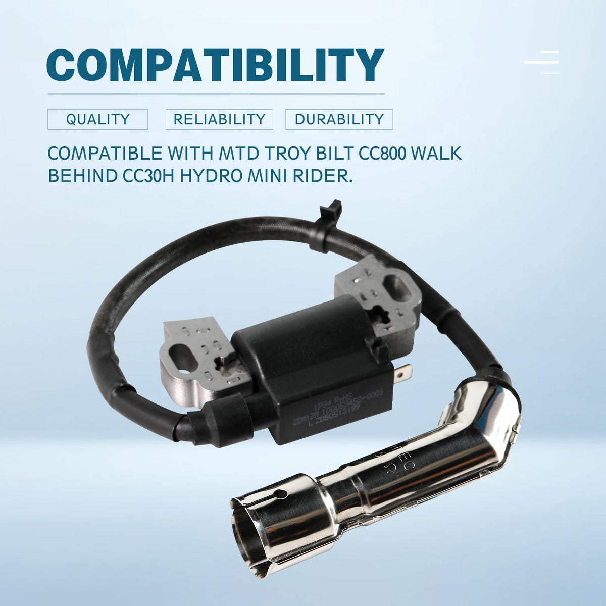 Ignition Coil Module Compatible with MTD Troy Bilt CC800 Walk Behind CC30H Hydro Mini Rider Lawn Mower Replace 994-00136A 994-00136 794-00136