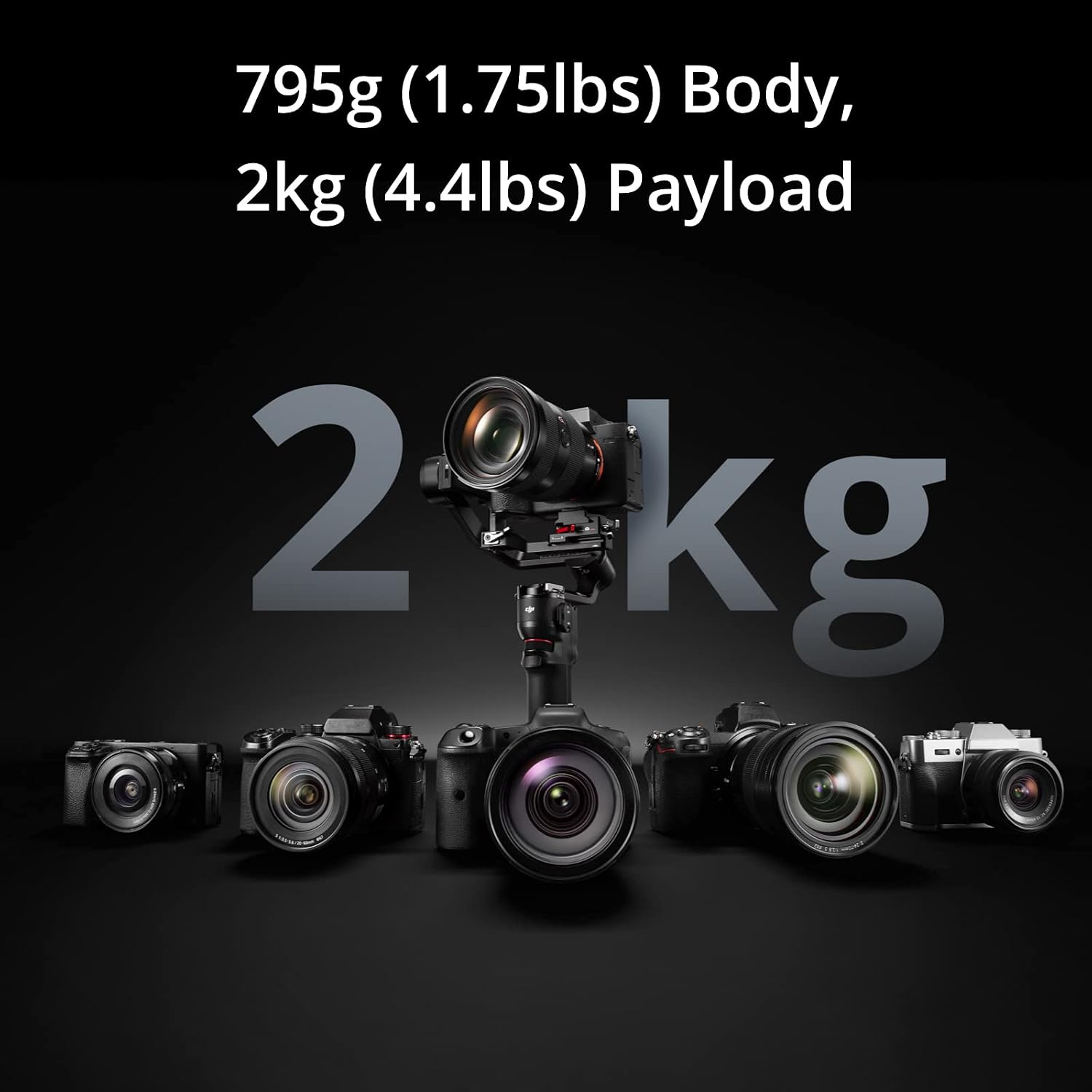 RS 3 Mini, Camera Gimbal Stabilizer, Canon/Sony/Nikon/Fujifilm | 2 kg (4.4 lbs) Tested Payload, Native Vertical