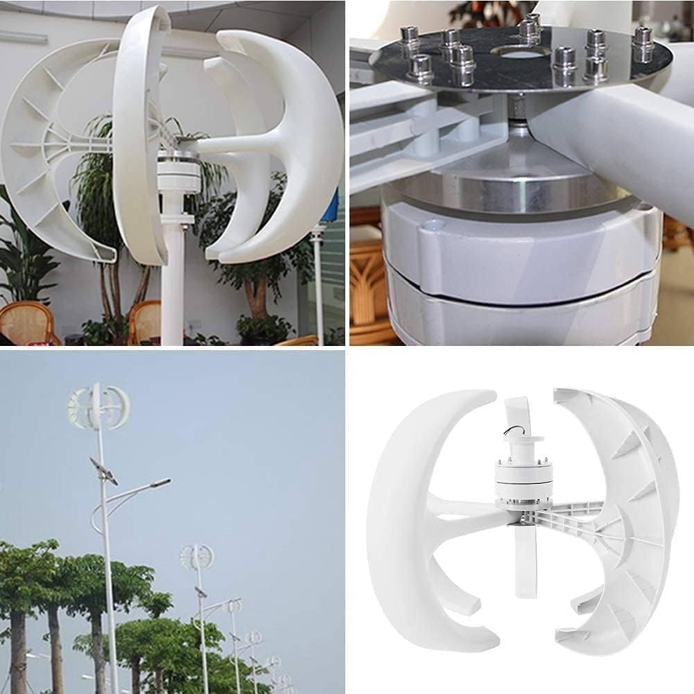 Vertical Wind Turbine Generator Kit for Home - 400W/600W/800W/1000W/1200W, 12V/24V Motor, Compact Renewable Energy