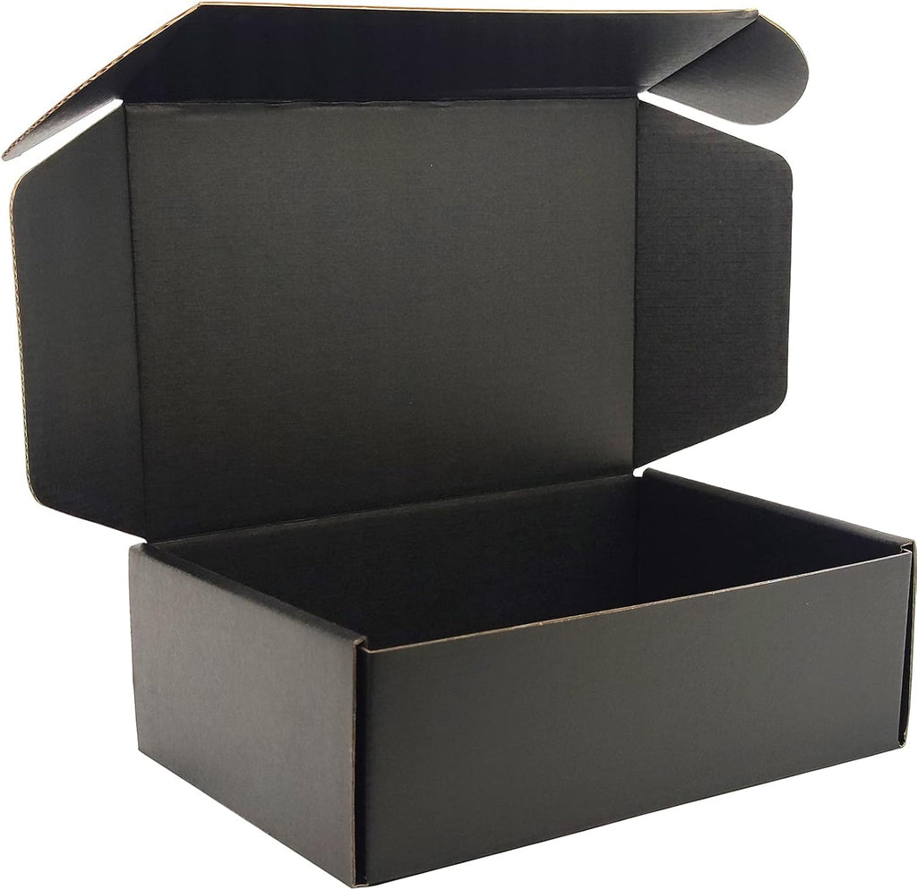 9x6x3 Shipping Boxes Set of 30, Black Mailer Corrugated Cardboard Box