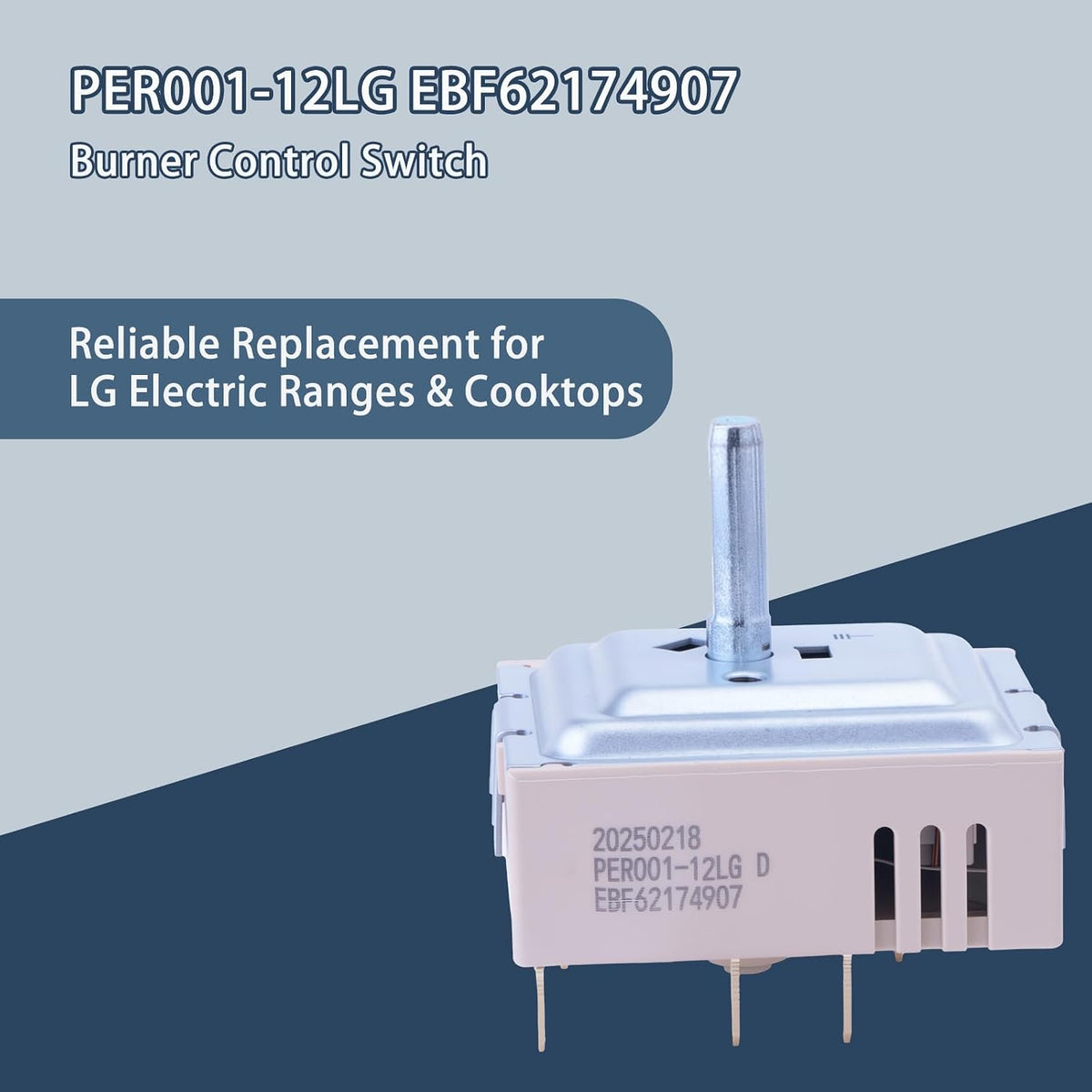 EBF62174907 Surface Element Infinite Switch Fits LG Electric Stove Burner