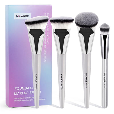 Makeup Brushes 4 Pcs Makeup Brush Set for Foundation Concealer Contour Liquid Blending Face Kabuki Makeup Brush Kit