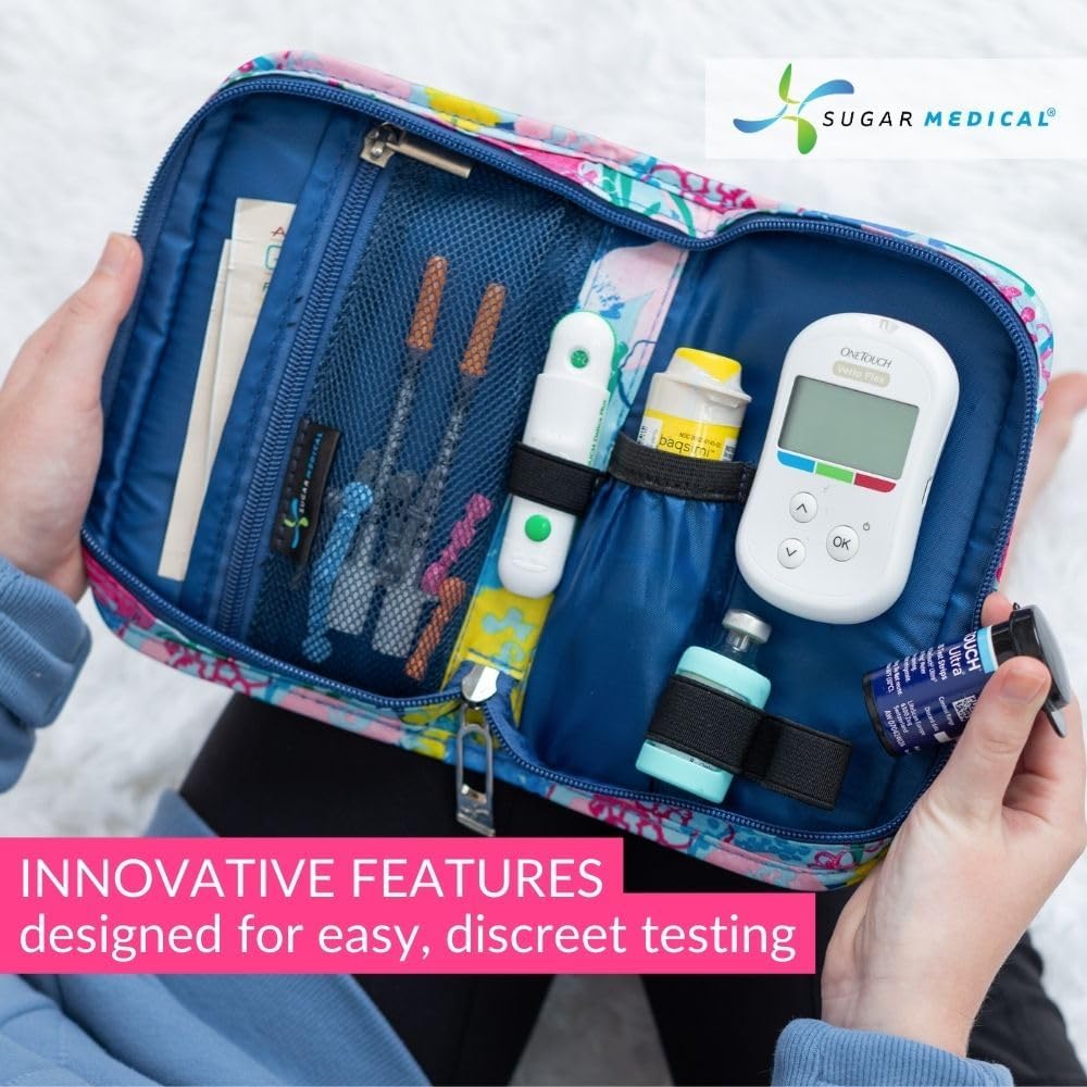 Diabetes Supply Case for Glucose Meter, Insulin & Testing