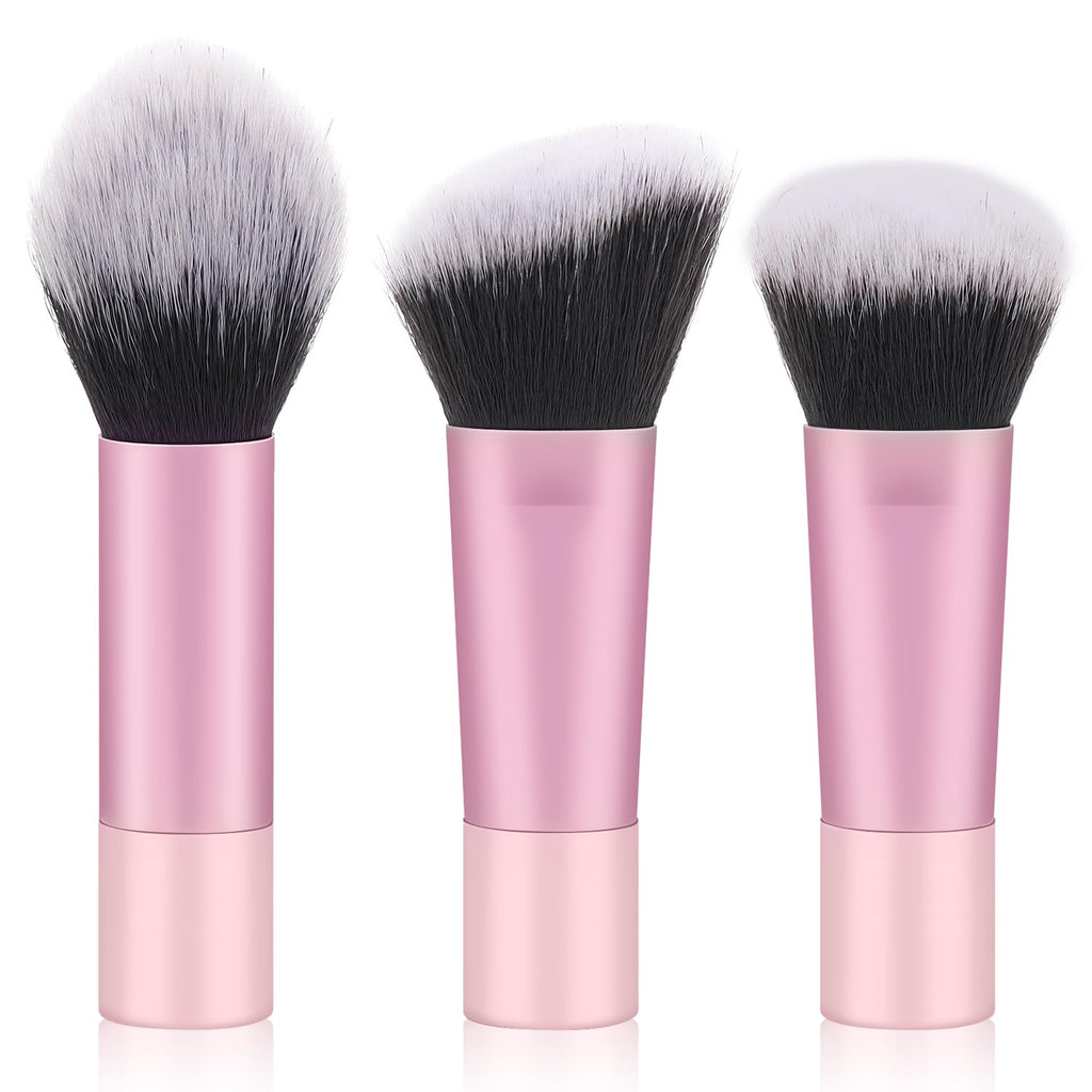 Foundation Contour Powder Brush Set, 3PCS Premium Travel Kabuki Mini Brush