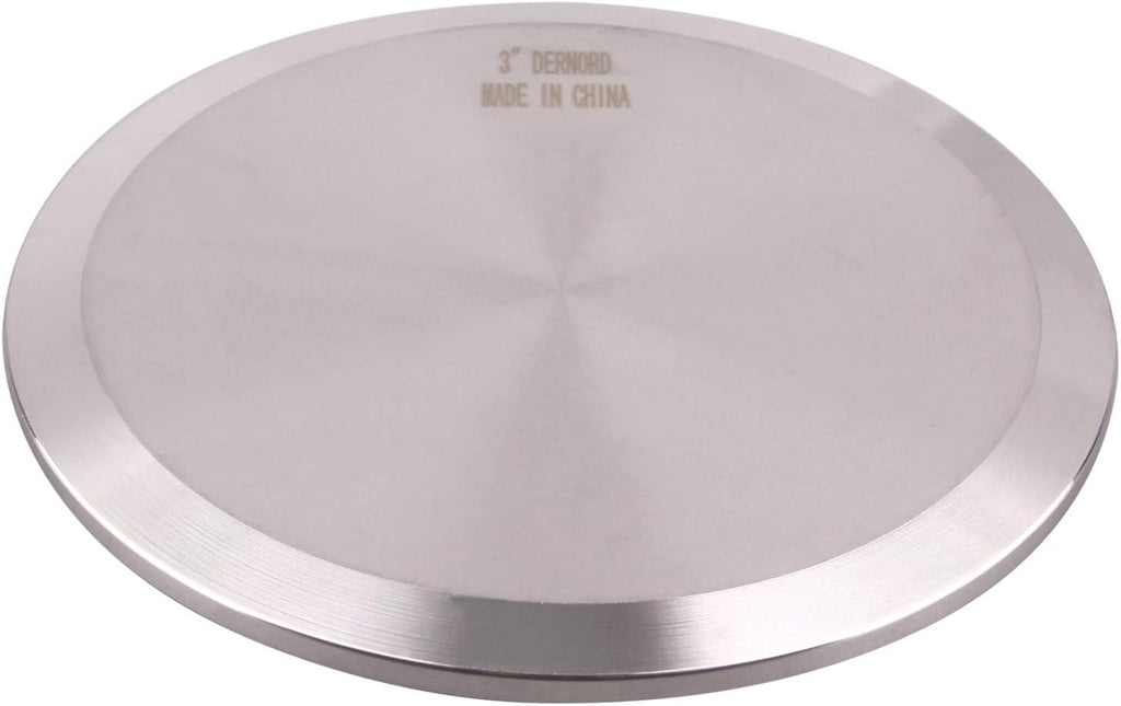 DERNORD Stainless Steel 304 Sanitary Fitting Clamp End Cap fits Tri-Clamp Ferrule Flange (3" (76mm) Tube OD)