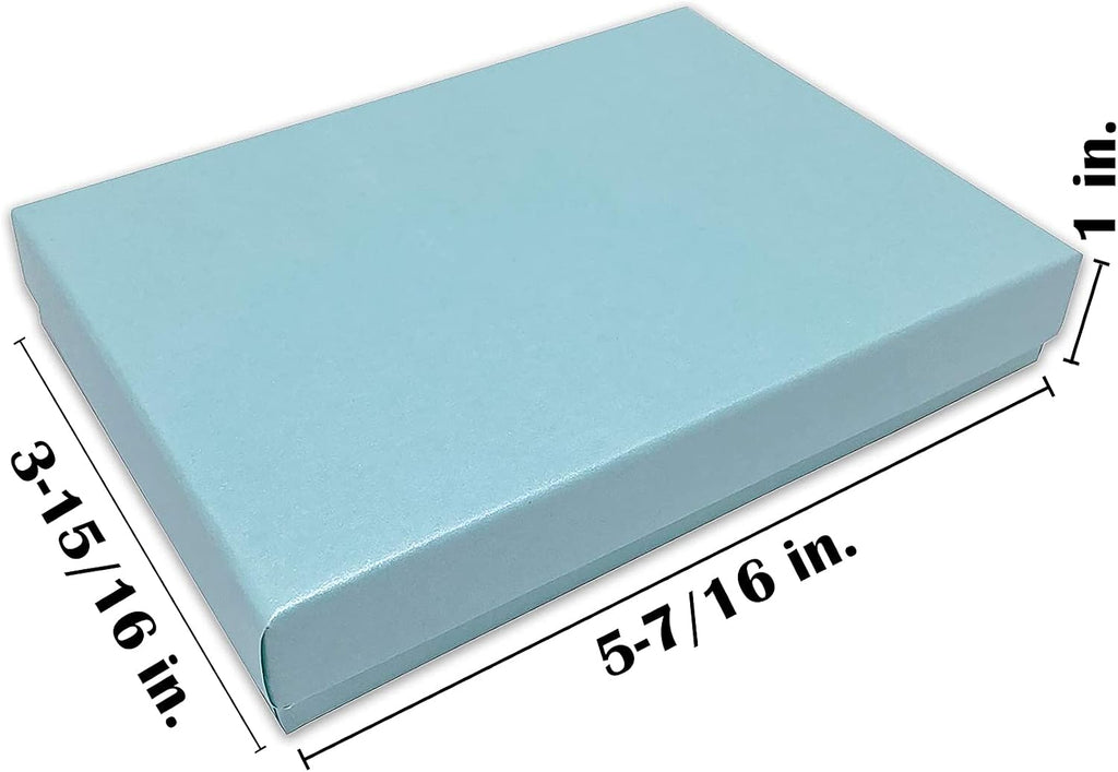 TheDisplayGuys 25 Cardboard Jewelry Gift Boxes with Inserts - Turquoise