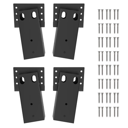 4x4 Compound Angle Brackets for Deer Stand & Hunting Blinds - Heavy Duty Steel Elevated Platform Brackets, Set of 4