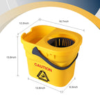 Commercial Mop Bucket with Wringer Portable Collapsible