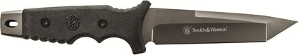 10.6in High Carbon S.S. Fixed Blade Knife with 5.2in Tanto Blade and TPE Handle for Outdoor, Tactical, Survival and EDC