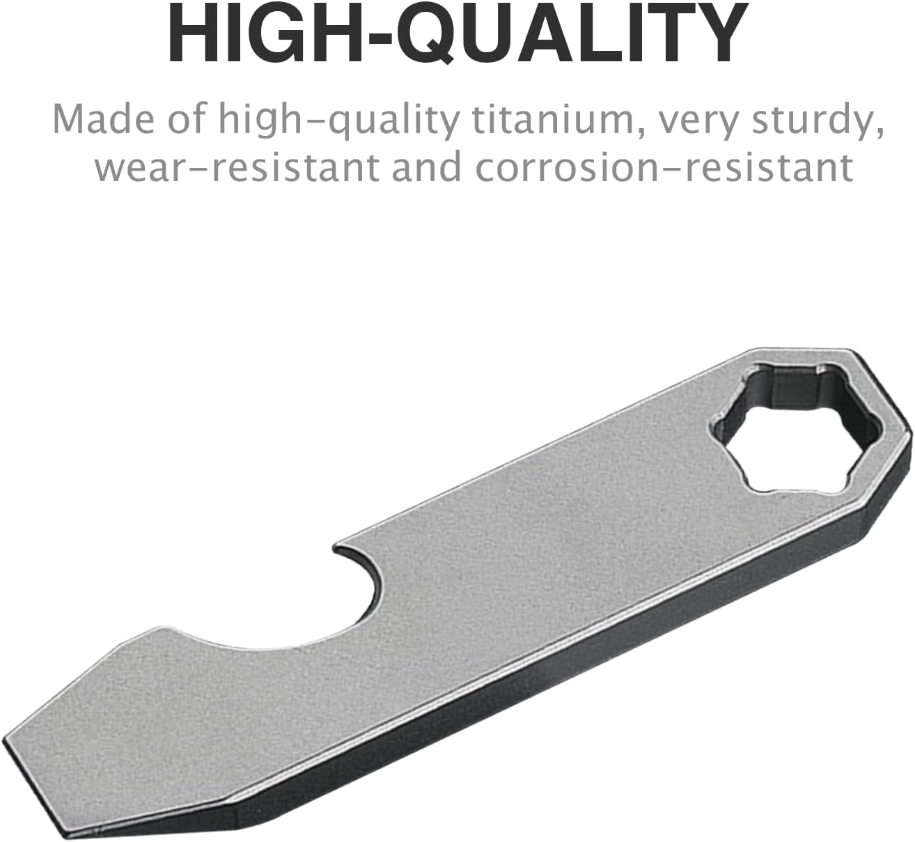 Titanium Mini EDC Pry Bar Tool, Pocket Prybar with Bottle Opener | Multi-tool Scraper Opener, Portable Pocket