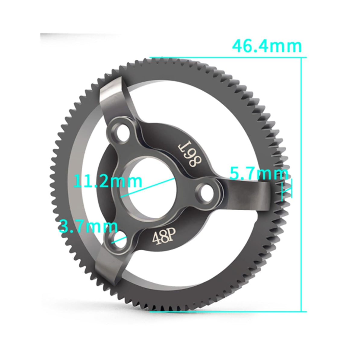 BRKRC Metal Spur Gear 48P 86T Transmission Gears for Tra-xxas Slash 2wd