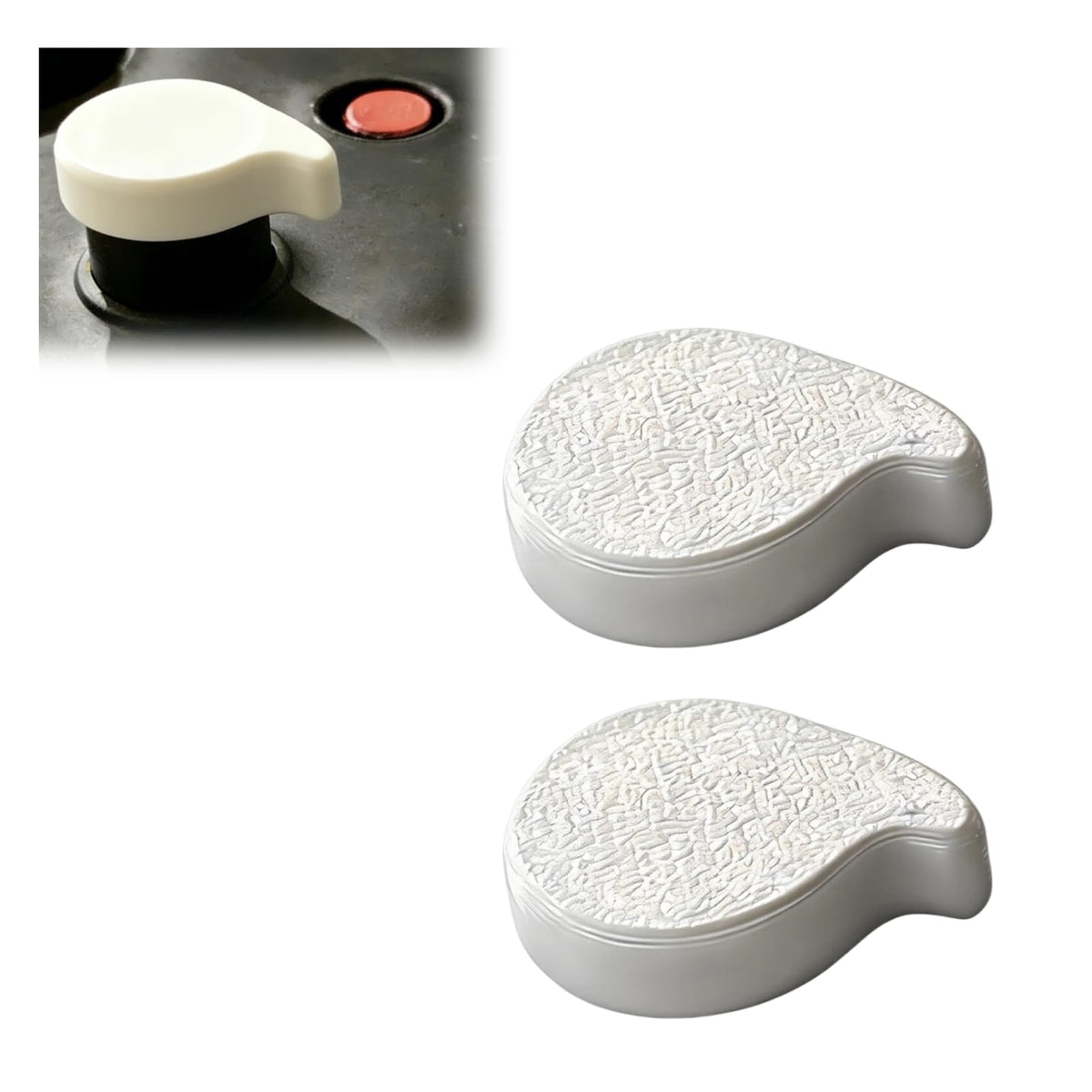 Pressure Release Button Compatible with Instant Pot Duo Nova - Steam Release Valve Handle Replacement 2pcs (White)