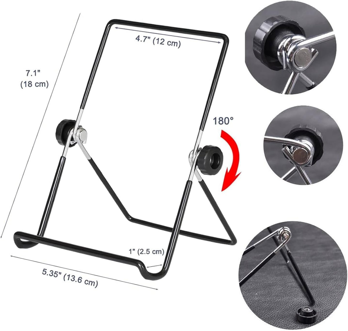 Adjustable Tablet Stand Holder, Non-Slip Foldable Holder Cradle Fit for 9-12.9" Tablets, iPad, Samsung and Kindle