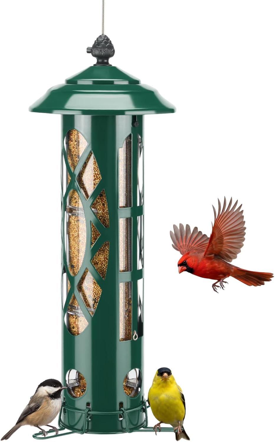 Squirrel Proof Bird Feeders for Outdoors Hanging, Holds Up to 3.5 lb