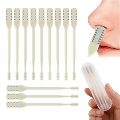 12Pcs 2-in-1 Nasal Hair Cutter, Double-Sided Nose Hair Trimmer